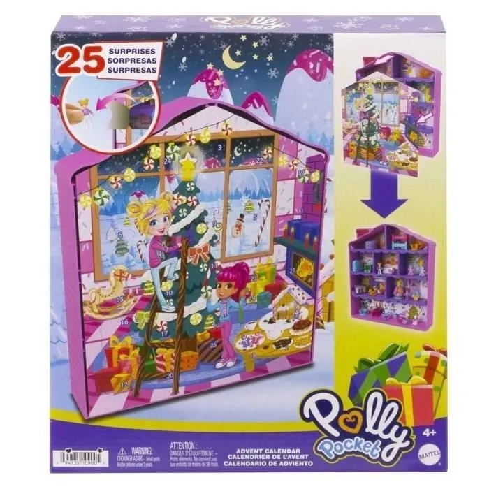 Calendrier de l'Avent Polly Pocket HKW16 - Mini poupée Polly Pocket coffret compact-2