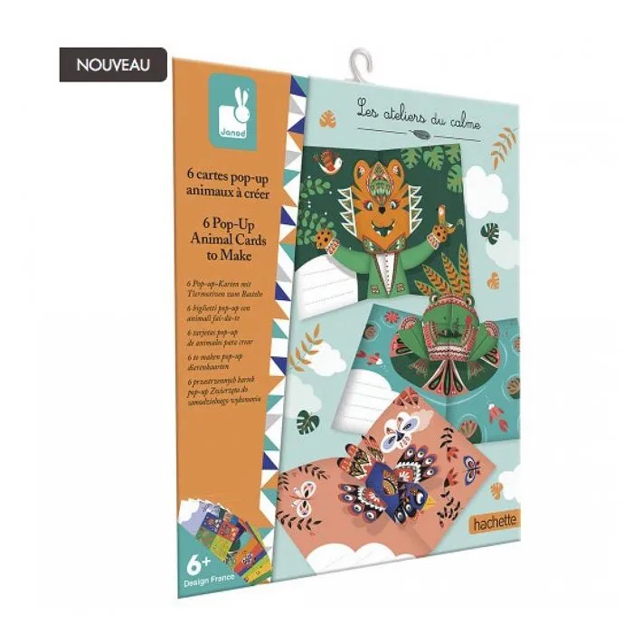 Cartes Pop up - JANOD - J07987 - Animaux à créer - Multicolore - À partir de 3 ans-0