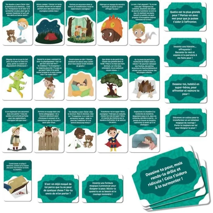 Jeu de cartes pour les enfants courageux - Jeu Éducatif - LIFE SKILLS - Cartes illustrées-1