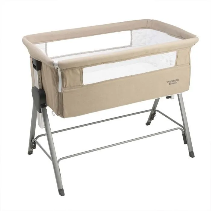 Berceau Cododo bébé - FORMULA BABY - Ajustable sur 7 hauteurs - Beige - Matelas inclus-0