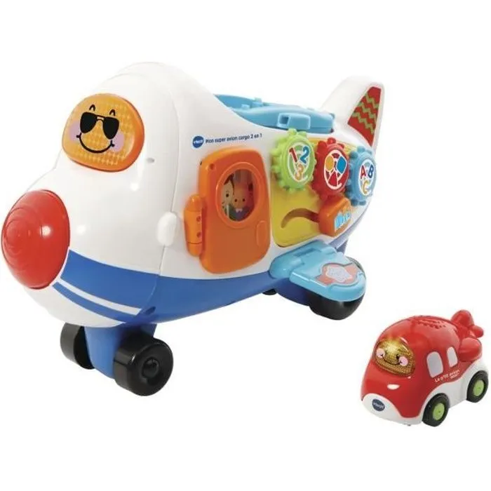 Avion Cargo 2 en 1 Tut Tut Bolides de VTECH pour enfants dès 12 mois-0