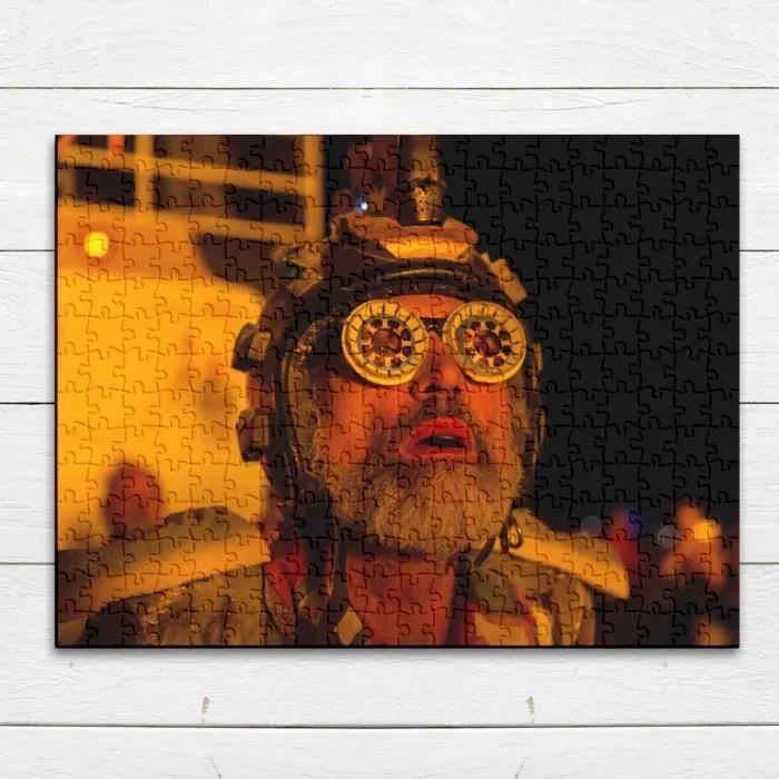 Puzzle Classique 280 pièces Homme Au Burning Man Festival Nevada Hippie Etats Unis Desert-3