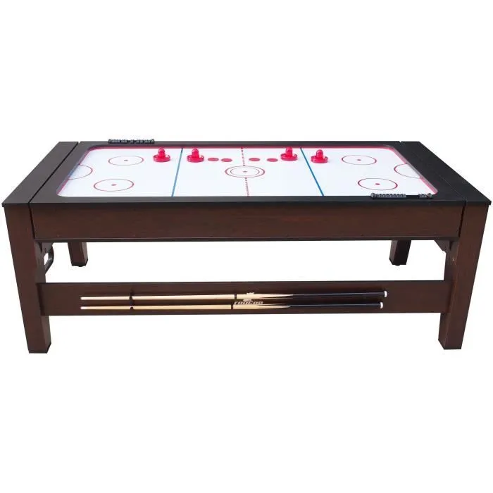 Table de Billard & Air Hockey Reverso 6ft marron / rouge pour l'intérieur - COUGAR - Mixte - Dès 10 ans-2