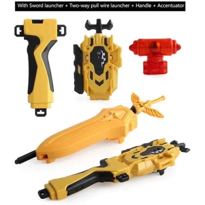 Toupie de compétition - ARENE - ARENE - 12 gyroscopes - Émetteur câble bidirectionnel - Lanceur d'épée-3