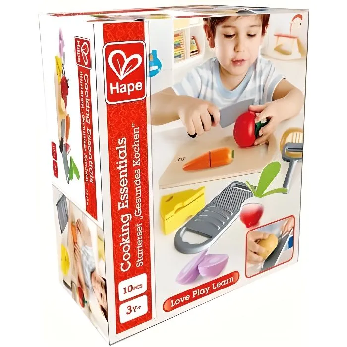 Jeu d'imitation en bois gamme cuisine HAPE E3154 - Ustensiles de cuisine indispensables-0