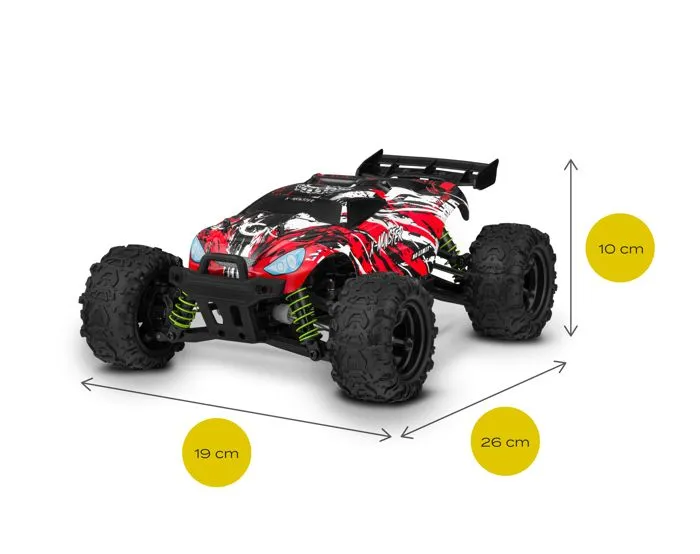 OVERMAX X-Monster 3.5 - RC Voiture télécommandée - 45 km/h - Échelle 1:18 - 40 min - Portée 100 m - Entraînement 4 x 4-5