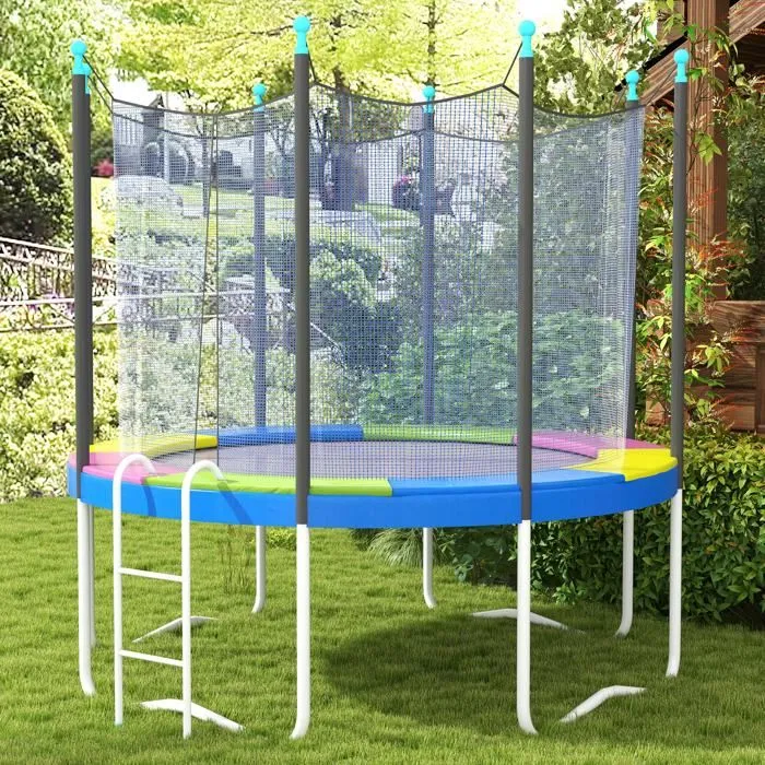 Coussin de protection trampoline 305cm - SPORTNOW - cordon élastique - résistant aux intempéries et UV anti-déchirure - multicolore-1