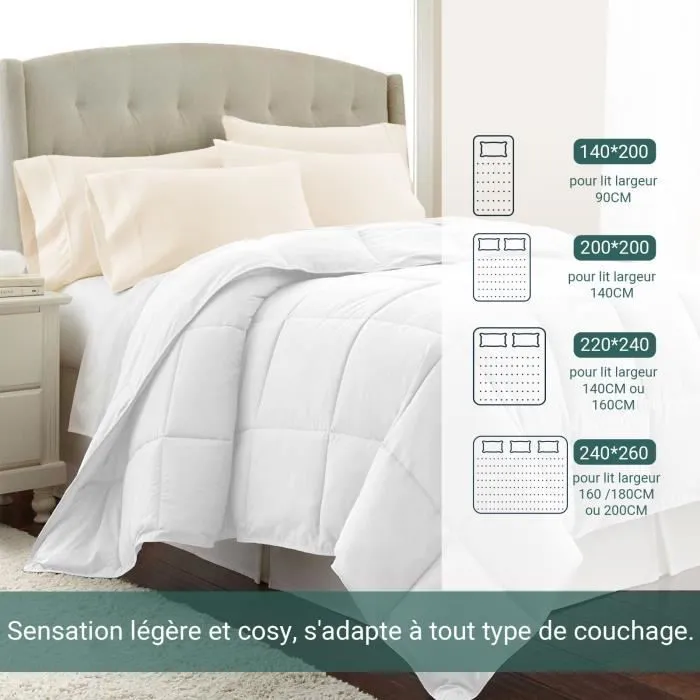 Couette Magique 220x240 by Sampur - Couette Légère 2-en-1 - Multifonction Adaptable en Coussin - Soyeuse - Sensation Duvet Naturel-3