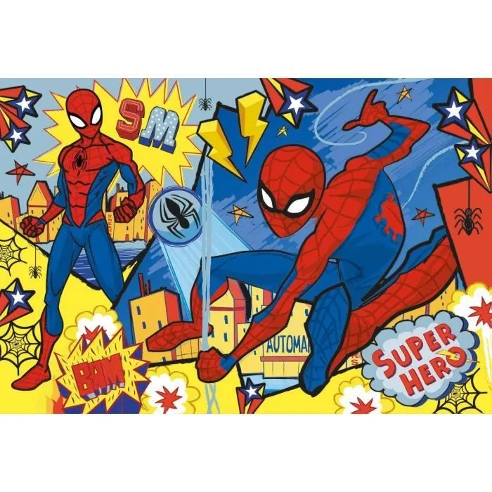 Puzzle 24 pièces Maxi Spiderman - Clementoni - Pour Enfant de 3 ans et plus - Thème Dessins animés et BD - Fabriqué en Italie-1
