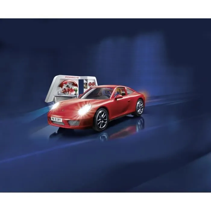 PLAYMOBIL - Atelier avec Voiture Porsche 911 Carrera S - Rouge et Noir - 5 pièces - City Life-5