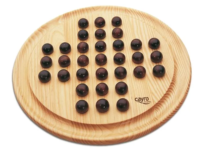 Jeu de plateau - CAYRO - 630 - Solitaire en bois - Age minimum: 5 ans - Dimensions: 30x4x30 cm-1