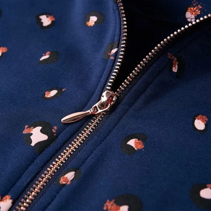 Sweatshirt à capuche pour enfants bleu marine 5 dimensions disponibles-3