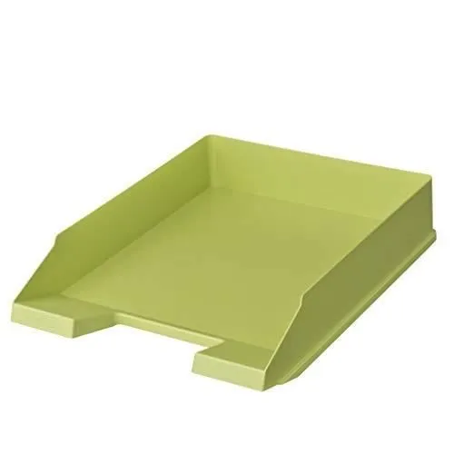 Bac de rangement de bureau en plastique vert - HERLITZ 50033973 - Format A4 - Non personnalisable-0
