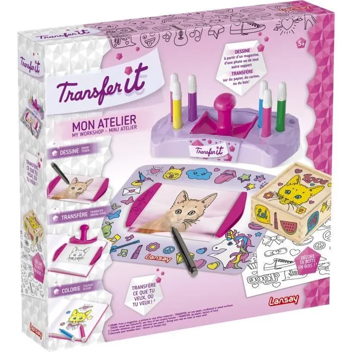 LANSAY Jeu de coloriage Transfer It Mon atelier - Fille - À partir de 5 ans-1