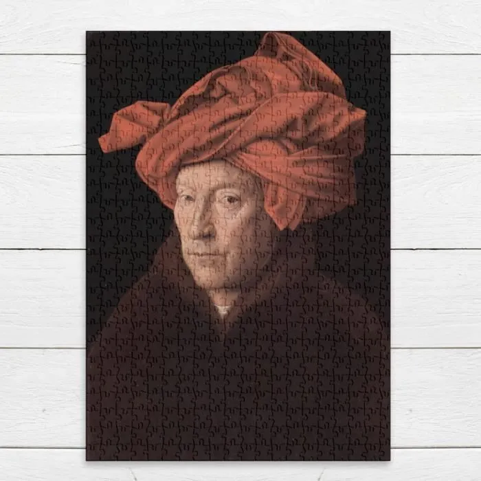 Puzzle Classique 500 pièces Peinture de Van Eyck Homme au Turban Rouge Artiste Art-3