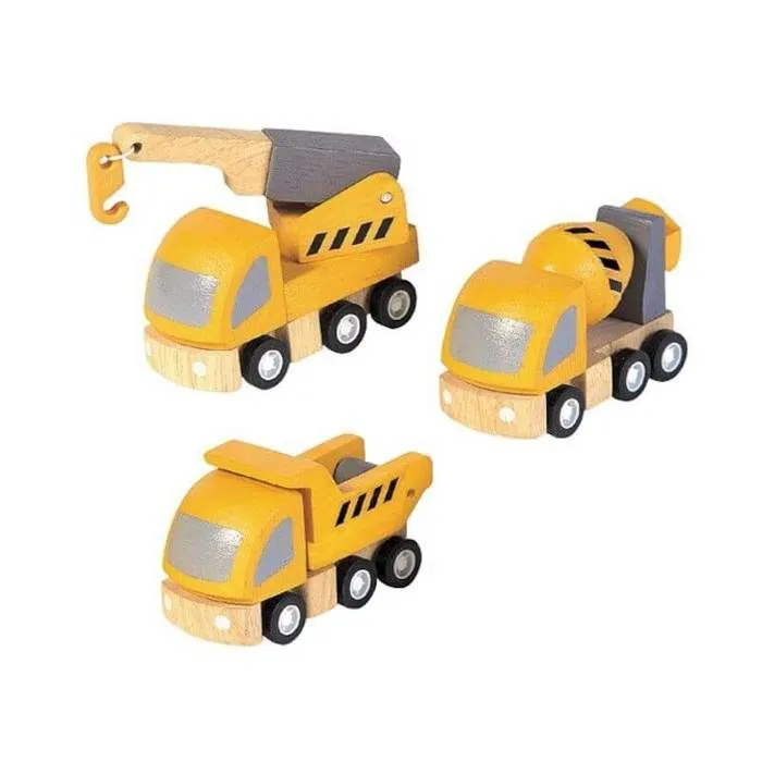 Jeu en bois Véhicules d'entretien - PLAN TOYS - Dimensions 12,5 x 6,5 x 11,5 cm - Mixte-1