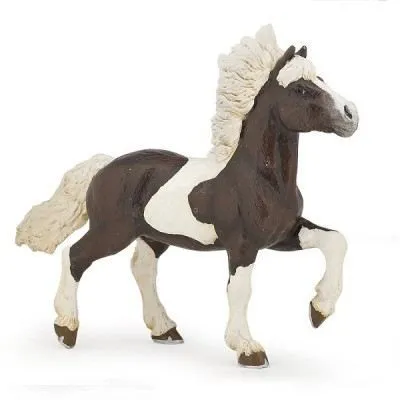 Figurine Cheval Islandais Pie Alezan - PAPO - Figurine peinte à la main pour enfant de 3 ans et plus-0