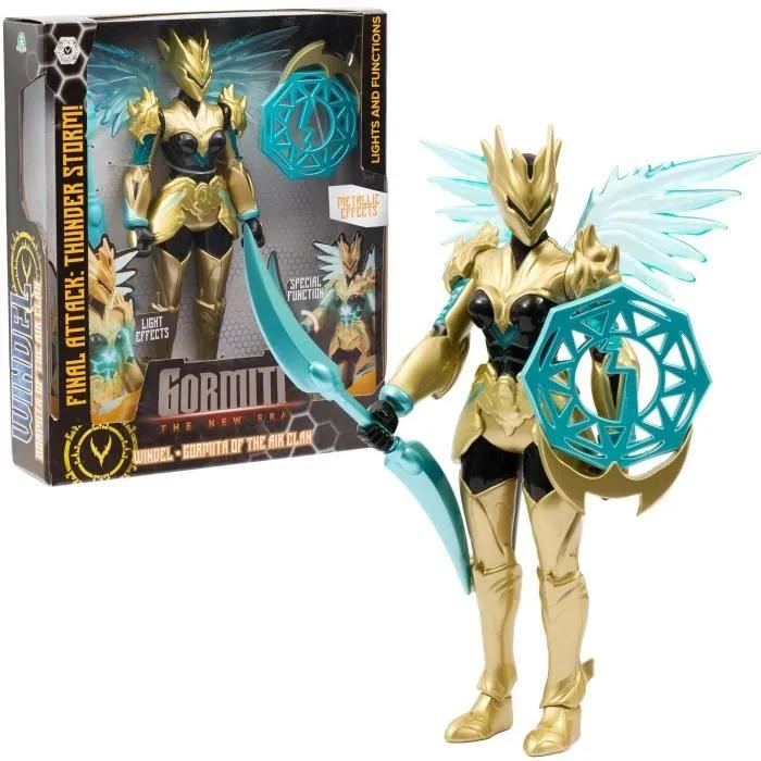 Figurine articulée - GORMITI - Gormiti avec attaque lumineuse Air - Windel - 27 cm - À partir de 4 ans - GRV072-0