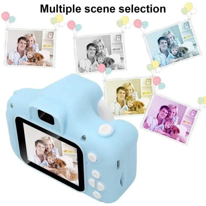 AAIWTD Appareil Photo pour Enfants, Mini Caméra Numérique Rechargeable Caméscope Antichoc Photo vidéo pour Filles Garçons,800 W 32G-3
