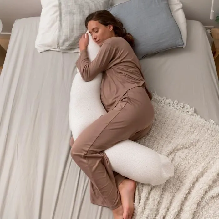doomoo Coussin de maternité et d'allaitement Buddy - Confort optimal pour maman et bébé, Silver Dots-2
