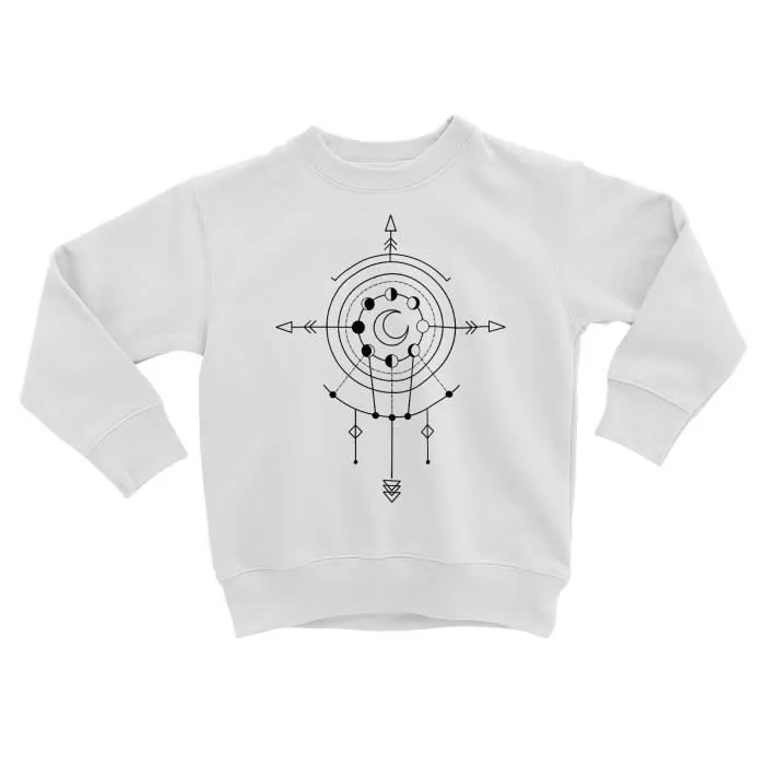 Sweatshirt Enfant Phases de la Lune Symboles Ciel Etoile-0
