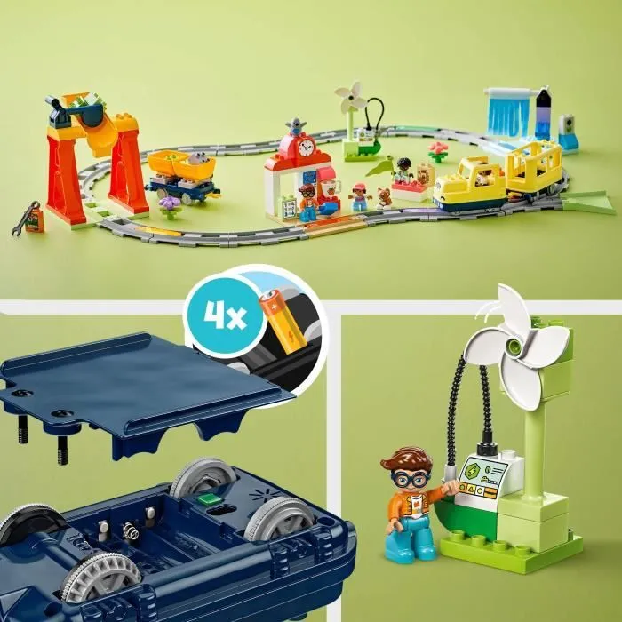 LEGO DUPLO Ma ville 10428 Le grand train communautaire interactif - Jouets d’éveil 3 ans-2