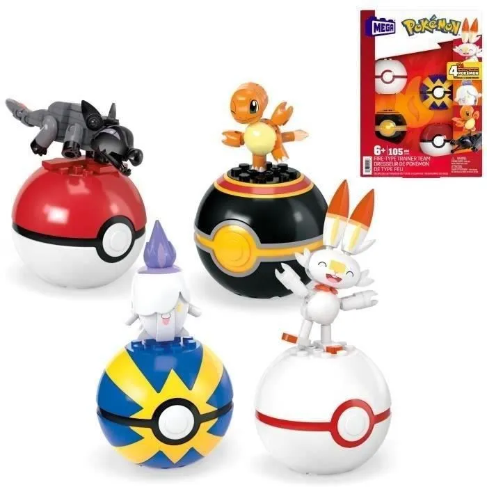MEGA-Pokémon-Dresseur de Pokémon de type Feu-Coffret de construction HTJ06-0