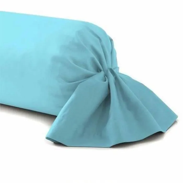 Taie traversin 45 x 185 cm - BLEU CIEL 100% coton-0