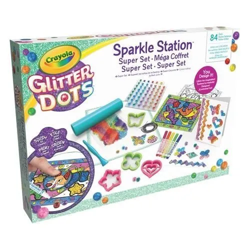 CRAYOLA GLITTER DOTS SET DE LUXE EN PAILLETTES (25-1085)-1