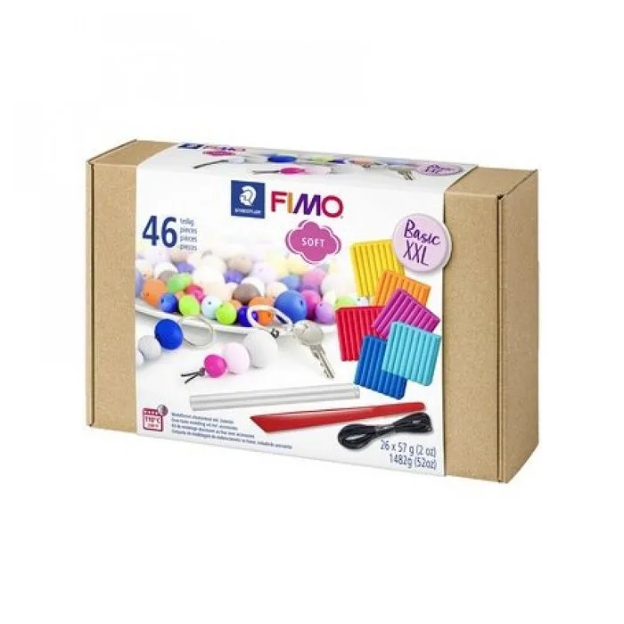 Coffret Pâte Fimo Soft + Outils + Accessoires - STAEDTLER - Basic XXL - 57 g - 26 pcs-0