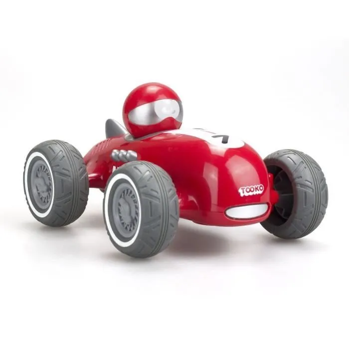Voiture télécommandée TOOKO - Look Vintage - Dès 3 ans - Coloris aléatoire : rouge ou jaune - 13 cm-1