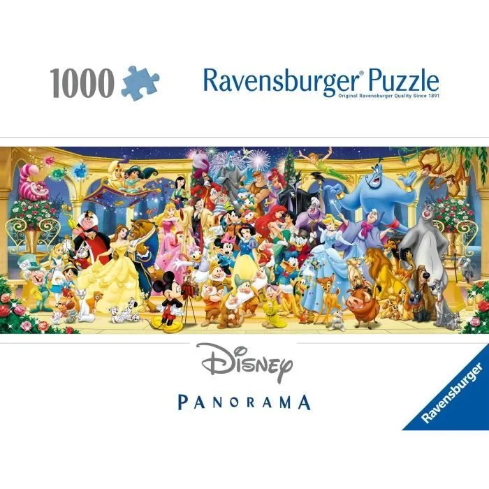 Puzzle 1000 pièces photo de groupe Disney, Panorama, Adultes et enfants dès 14 ans, 12000444, Ravensburger-2