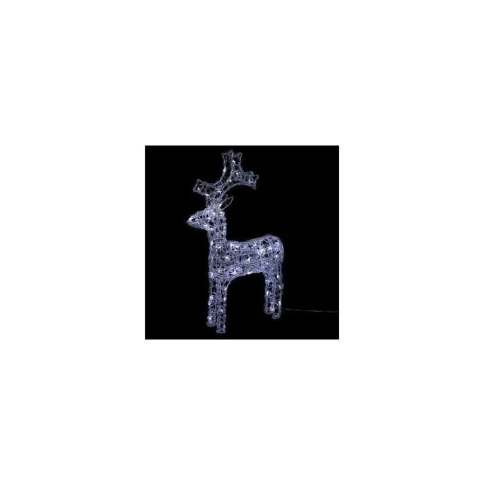 Renne lumineux - L 56 cm x l 18 cm - Blanc froid-0