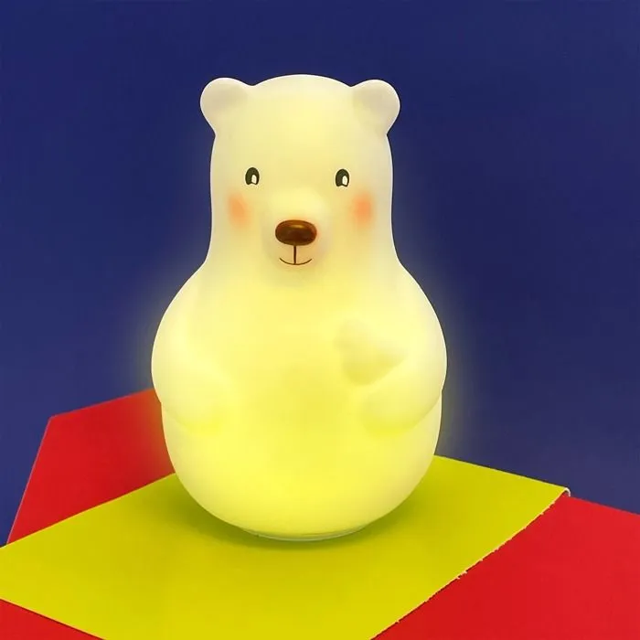Veilleuse - PABOBO - Ours Lumicolor - Détecte les couleurs - Lumière blanche chaude - Rechargeable USB-2