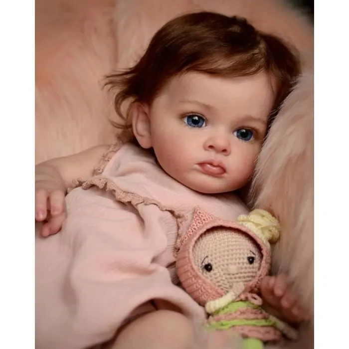 Poupée Reborn Pour Fille 60CM Peinture à La Main Tutti Haute Qualité Peau 3D Couches Multiple-0