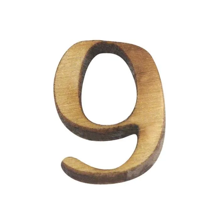 Chiffres en bois 9 Hauteur 2 cm-0
