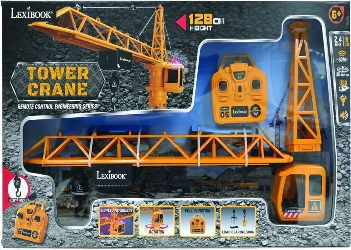 Crosslander® Pro Grue Géante - Dominez le chantier avec cette imposante grue télécommandée, dotée de sons et d'effets lumineux !-1