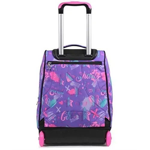 Seven Sac à Dos à Roulettes, Iridescent, Sac à Livres à Roulettes, 2 en 1, Sac à Dos + Trolley, Filles et Garçons, pour l'École, l-3