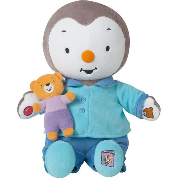 Peluche T'CHOUPI Raconte moi une histoire - JEMINI - ± 30 cm - Bleu - Enfant - Mixte-0