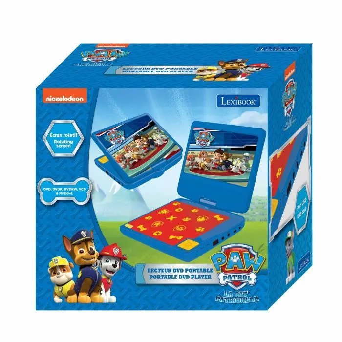 Lecteur DVD portable enfant Pat Patrouille - LEXIBOOK - écran LCD 7” - batterie rechargeable-4
