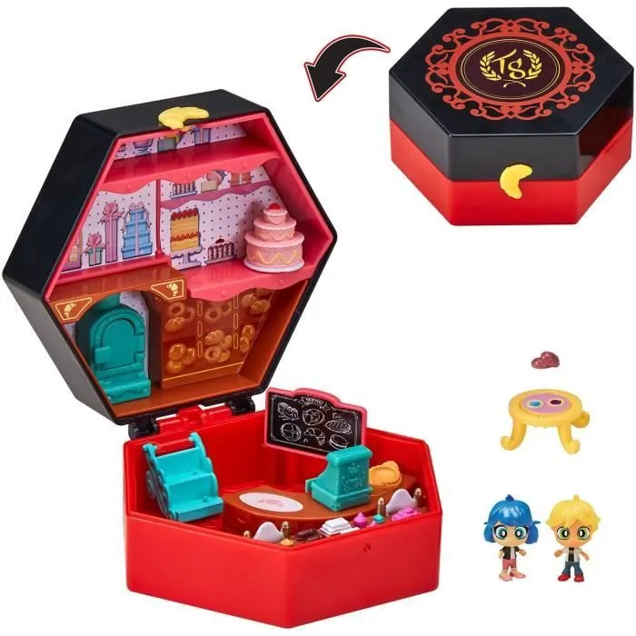 BANDAI - Miraculous Ladybug - Mini univers Chibi Boulangerie - Mini figurines Marinette et Adrien incluses - P50551-0
