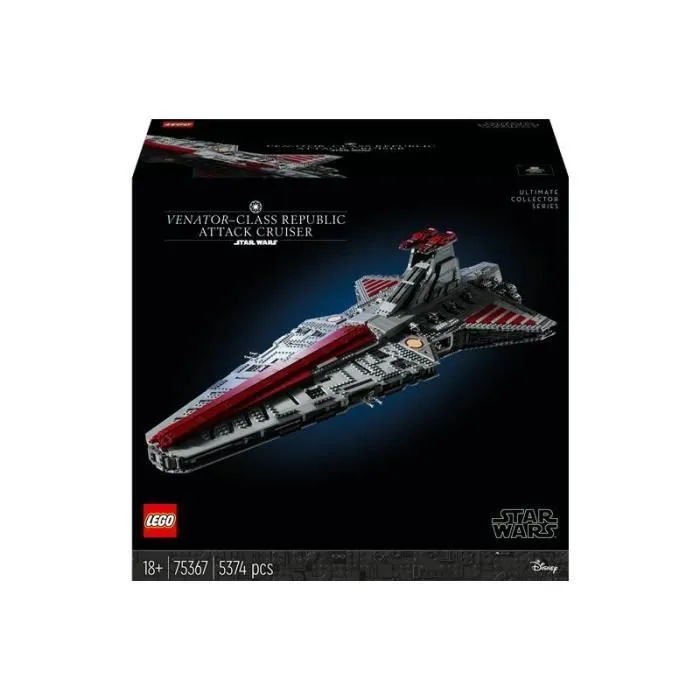 Jouet - LEGO® Star Wars™ - 75367 - Croiseur d'assaut Venator - À monter soi-même - 8 ans et plus-0