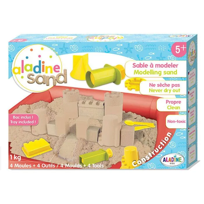 Kit créatif - ALADINE - Sable Magique - Château - 1 kg - naturel-0