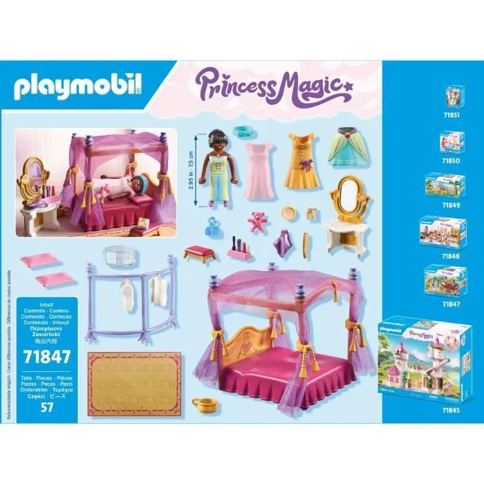 PLAYMOBIL 71847 Chambre de princesse avec lit baldaquin-5