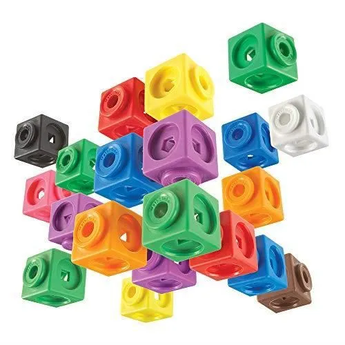 Cubes de Construction - Learning Resources - LER9291 - 100 pièces - Multicolore - À monter soi-même-2