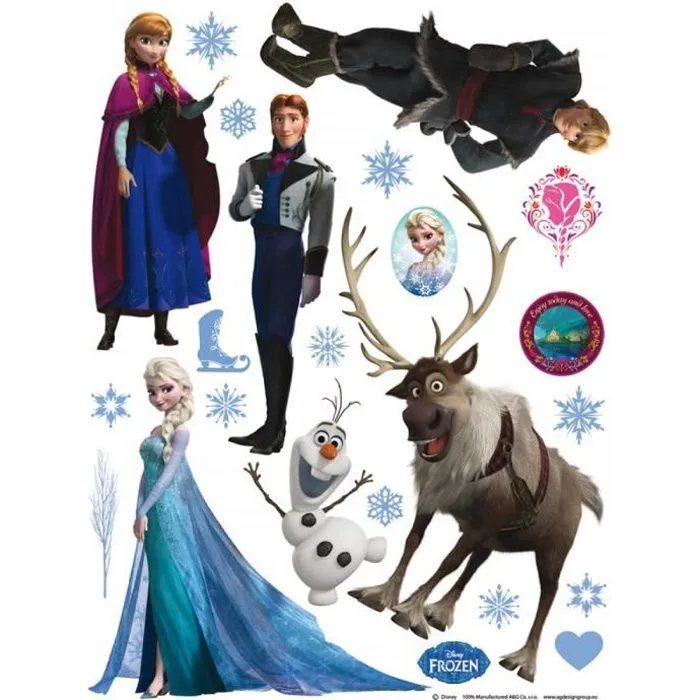 FROZEN / Planche de Maxi stickers muraux Reine des Neiges-0