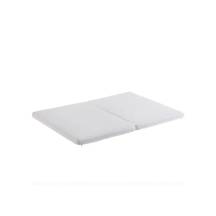 Matelas pliable, tissu alvéolé, certifié Oeko-Tex, ergonomique, respirant et durable, blanc, 140x200cm & 140x100cm-1