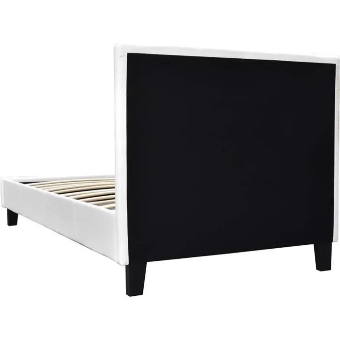 Lit "Lina" - 90 x 190 cm - Blanc-3