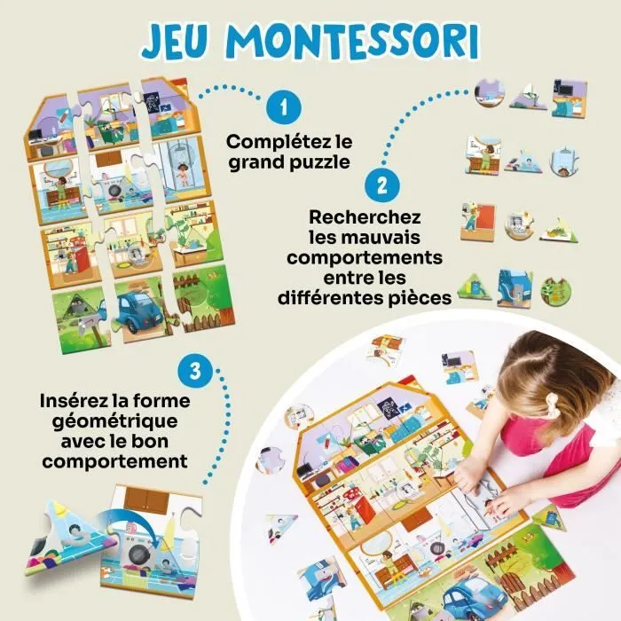 Jeux éducatifs - GEOMAG - My Eco House - Méthode Montessori - Construction maison - Sensibilisation à l'environnement-2
