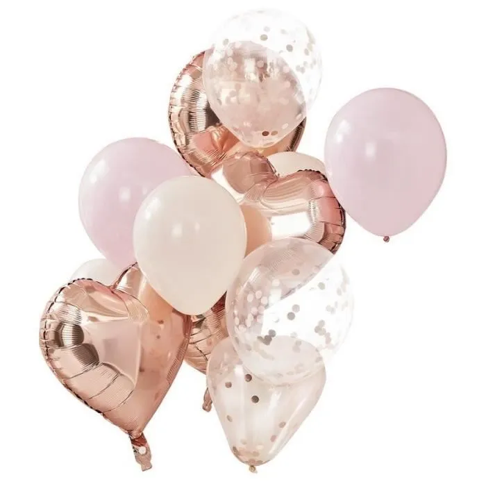 Modern Confetti - Bouquet de ballons confettis rose gold-2
